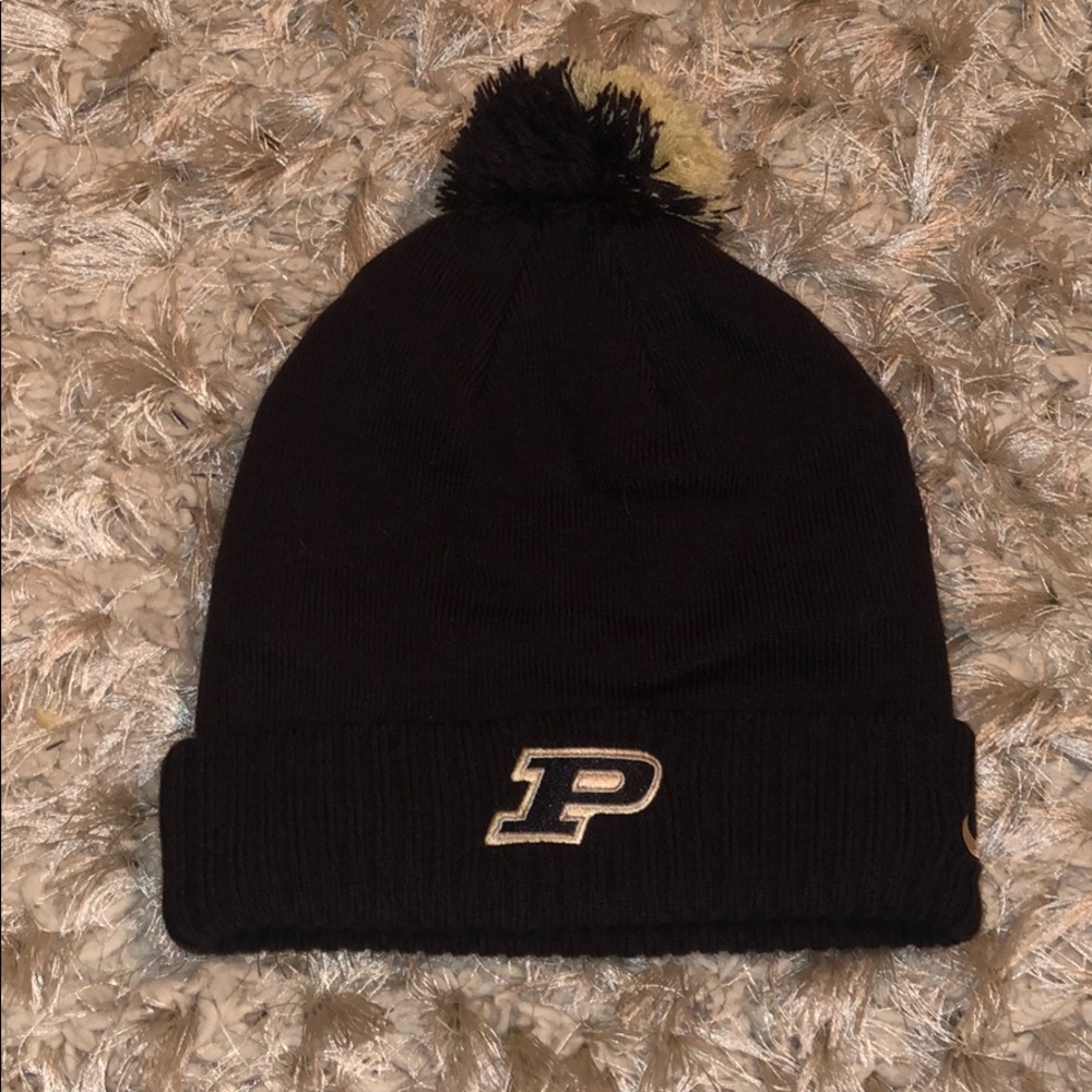 Purdue Nike Pom Pom Winter Hat